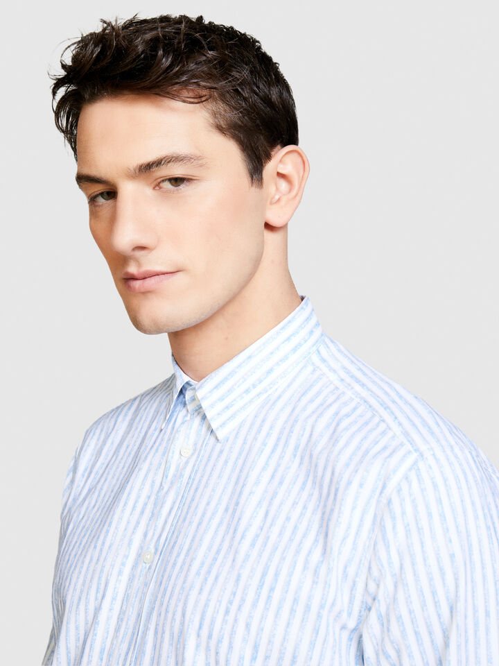 Regular fit printed shirt - men's regular fit shirts - Light Blue | Sisley image number 5